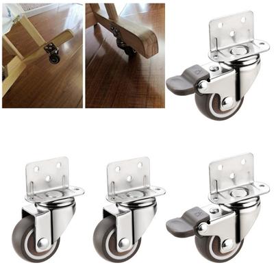 1pc Heavy Duty Casters 20kg Mute Swivel Wheels for Moving Furniture Chair Crib Cabinet Workbench Soft Rubber Universal Castor