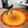 1pc Flower of Life Mandala Chair Carpet for Office, Non Slip, Soft and Durable Office Rug