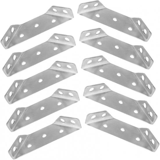 Наборы деревянных мебельных соединителей, металлические угловые кронштейны, черные маленькие кронштейны для полок, прочные 1