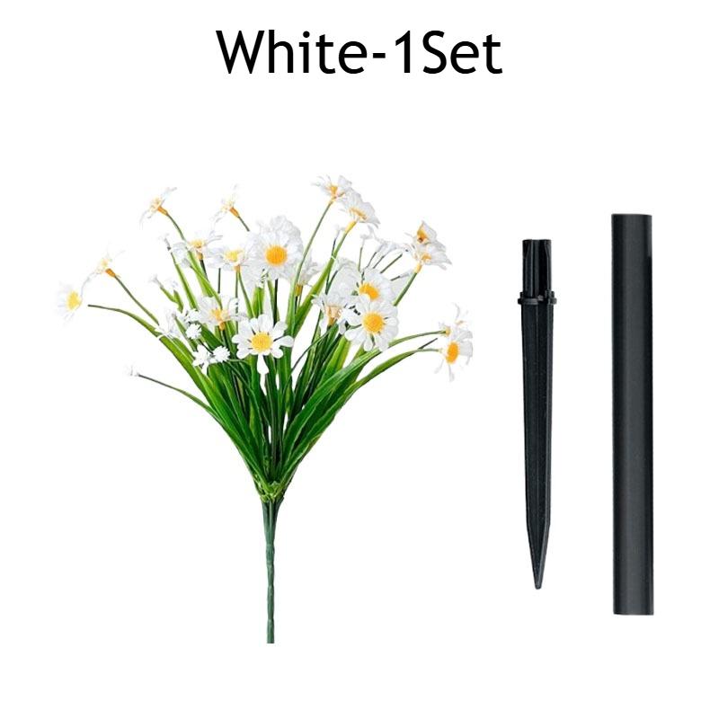 

1-10Sets Resistant Artificial Daisies Flowers Fake Foliage Shrubs for Window Box Hanging Farmhouse Indoor Outdoor Decor