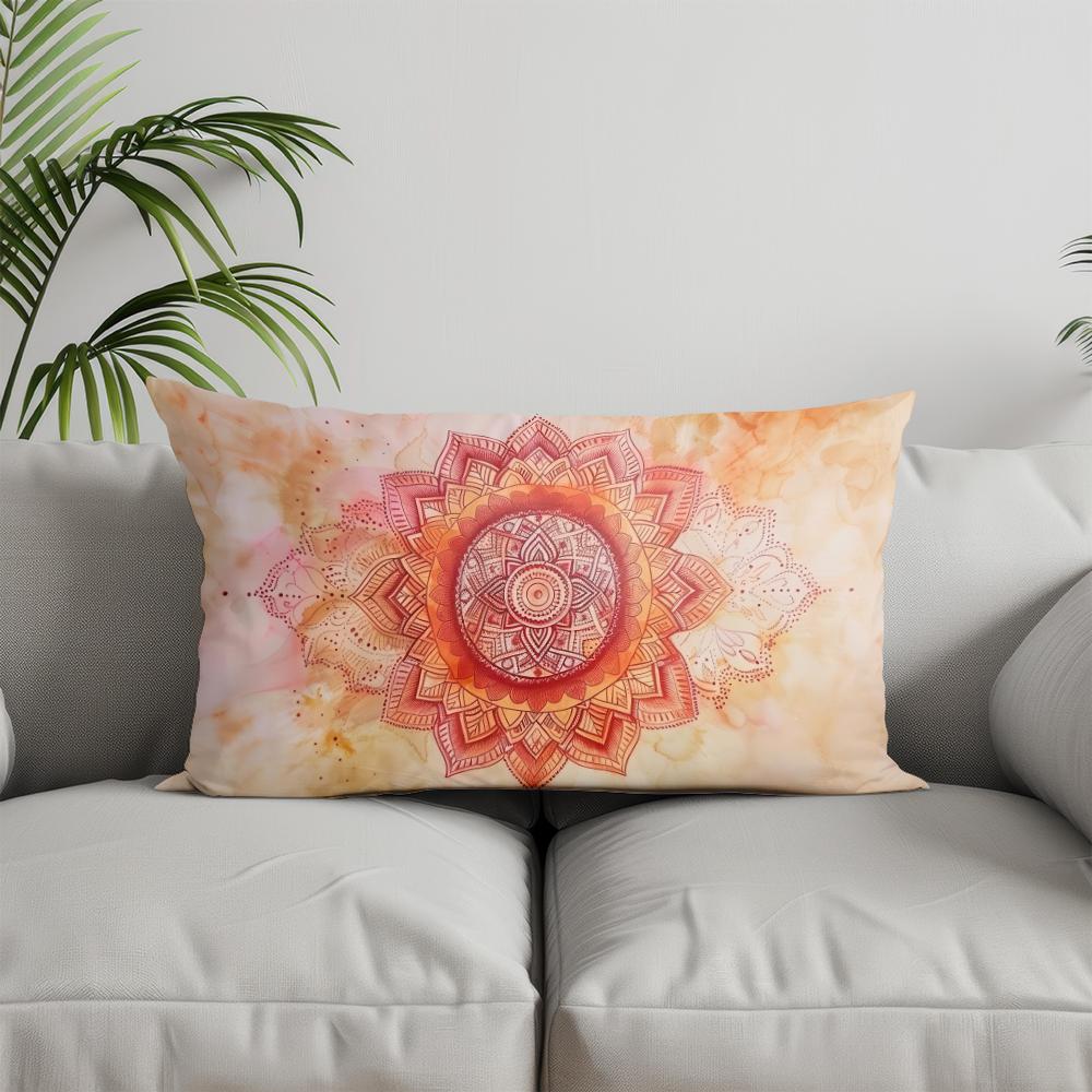 

Декор для дома Красочная наволочка с узором мандалы Подходит для дивана, спальни, автомобиля, наволочка для подушки, подушка, прямоугольная подушка для спины 30x50cm