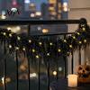Dark Aesthetic Party Backdrop Props Halloween Lighted Creepy Vine Garland with LED Lights, Black Faux Twig for Mantle Decorative Vines Mantelpiece