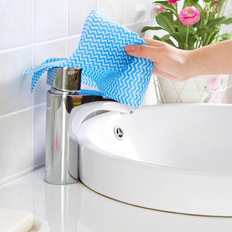 Asciugamani Monouso per la Pulizia Panni da Cucina Strofinacci Panni in Tessuto Non Tessuto Salviette Pratiche Domestico 50 Fogli/Rotolo accessori casa