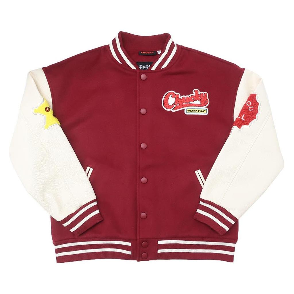 Marushin Stadionjacke (L) Chucky Good Guys Rot, Child's Play Horrorfilm Design, Stilvolle Winterjacke, Warm für Männer und Frauen, Größe 4755019600