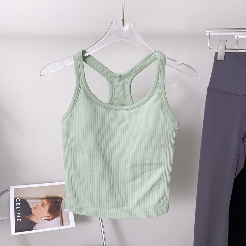 Lu Same Ebb Yoga Vest Women's Sports Bra Removable Chest Pad I-Shaped Pilates Yoga Jacket