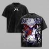 Anime Hunter X Hunter Killua Zoldyck Printed Tee Men Short Sleeve Cotton Tshirts Retro Washed T-shirt Harajuku Oversized T Shirt