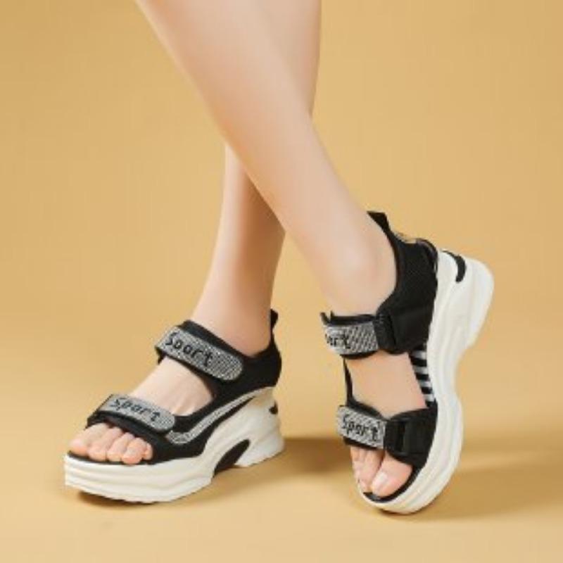 Fashion Sports Sandals for Women 2025 New Summer Fish Mouth Wedge Muffin Platform Daddy High Heels To Increase Women's Shoes