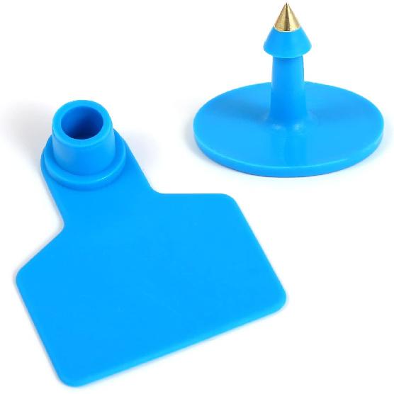 Blank Cattle Ear Tags - 100PCS Plastic Livestock Ear Tags Farm Animal Tags ID Tags Red Yellow Green Blue Orange Ear Tagger Cattle Ear Tags for Cow