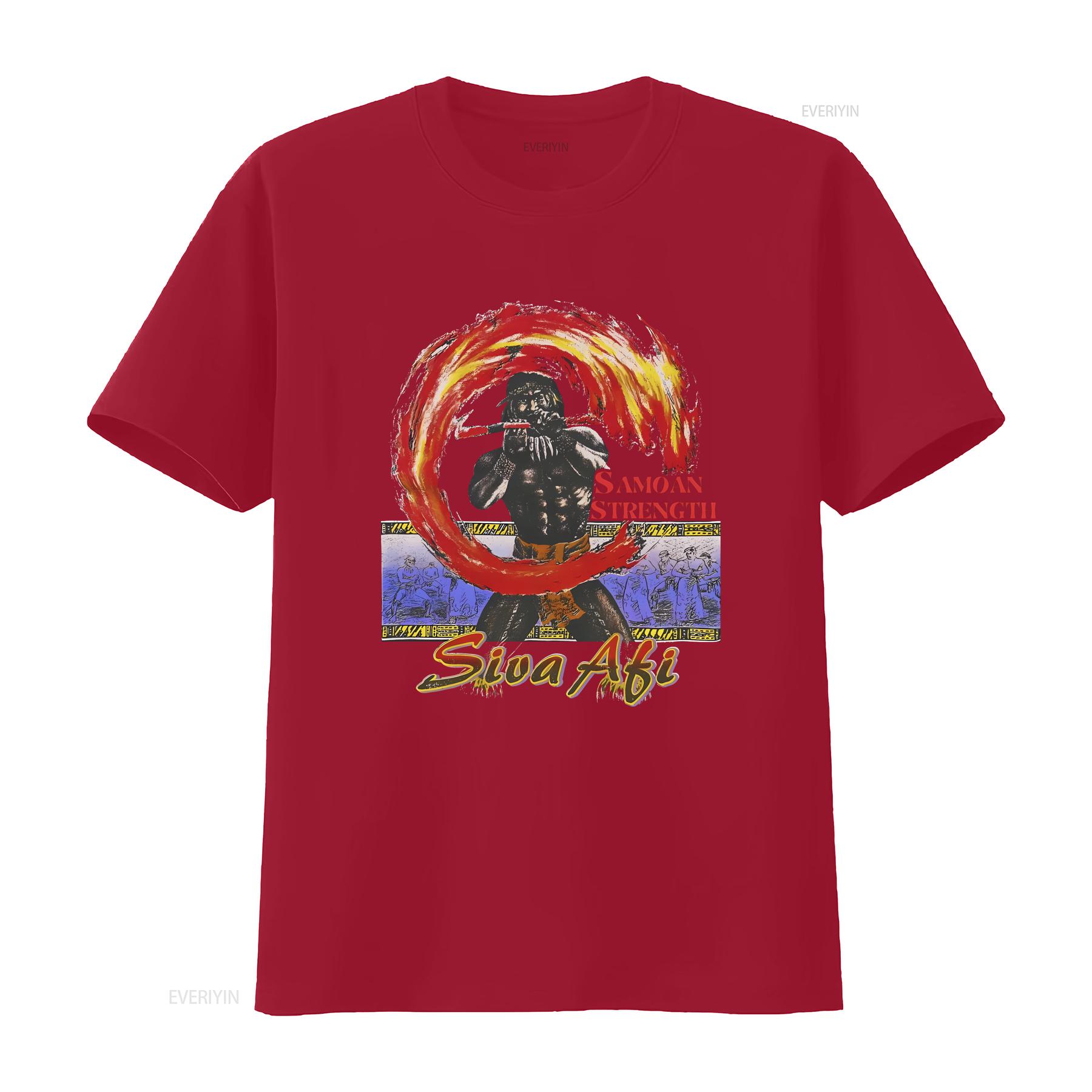 

Samoan Strength Siva Afi T Shirt Vintage Design 90s New Print Heavy Cotton vintage Washed Slightly Soft homme S