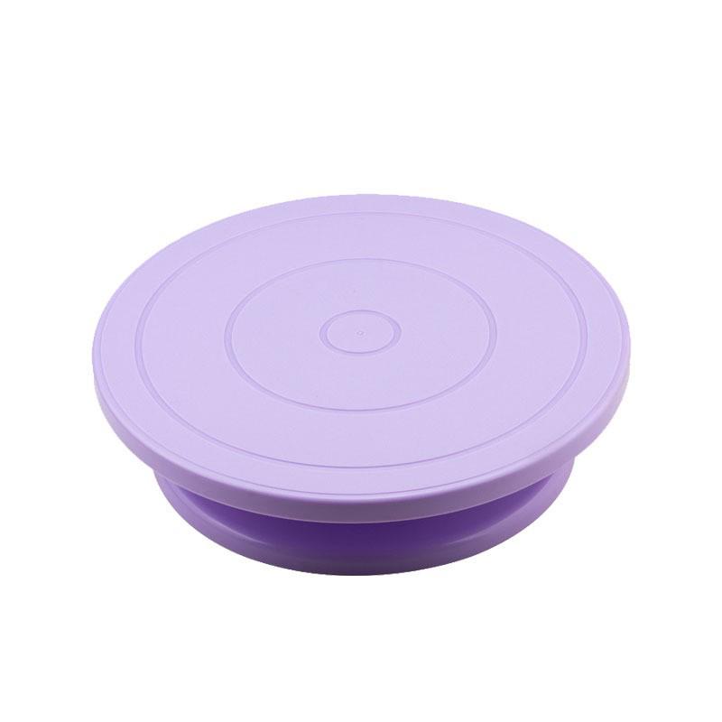 Special Cross-Border Cake Decorating Turntable with Non-Slip Strip - Plastic Rotating Cake Stand Baking Tool