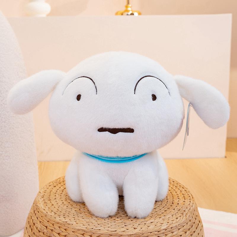 22/30/40cm Nohara Shiro Sitting White Dog Plushies Stuffed Animal Puppy Plush Toy Soft Cuddly Doll Gifts