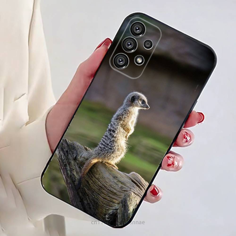 

Cute Baby Meerkat Phone Case For Samsung Galaxy A13,21s,22,31,32,52,53,71,80,A91 Soft Black Shell Samsung A41