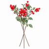 1pc Christmas Decoration Artificial Red Fruit Berry Branches With Leaves New Year Festival Room Ornaments
