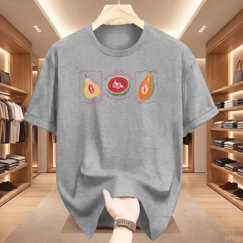 Coquette Vulgar Fruit TShirt Funny Fruit Feminist TShirts Summer Unisex Unisex Ladies Short Sletshirt Unisex Streetwear Tops