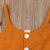 Elroy 2Pcs Kids Clothes Outfit Girl Printed Shorts Pants Ruffle Top Button Vest