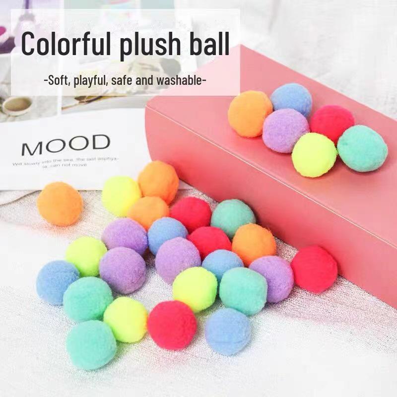 Feather Cat Toy Stick with Mint Ball and Colorful Mouse - Self-entertainment Cat Toy Supply