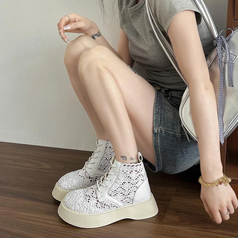 Fashion 2025 New Women's HOT Breathable Mesh Summer Shoes Lace Walking Shallow New Solid Non Slip Casual Shoes 35-40