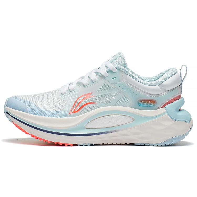 New LiNing Furious Rider 6.0 Lightweight Coverage Low Top Running Shoes Women's White Blue ARZS002-8