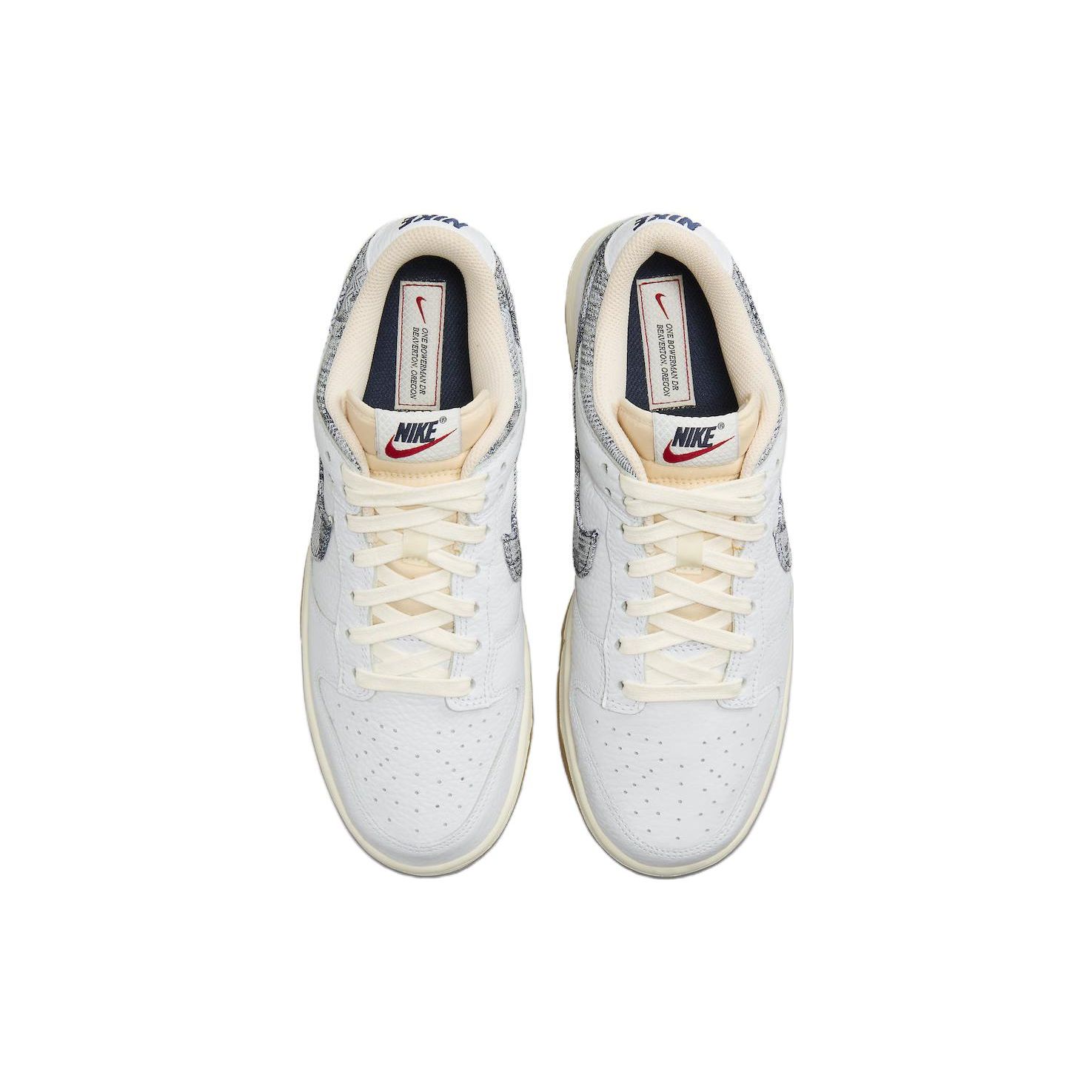 Мужские кроссовки Nike Dunk Low Washed Denim White Midnight-Navy Gym-Red FN6881-100 41 — фото 4