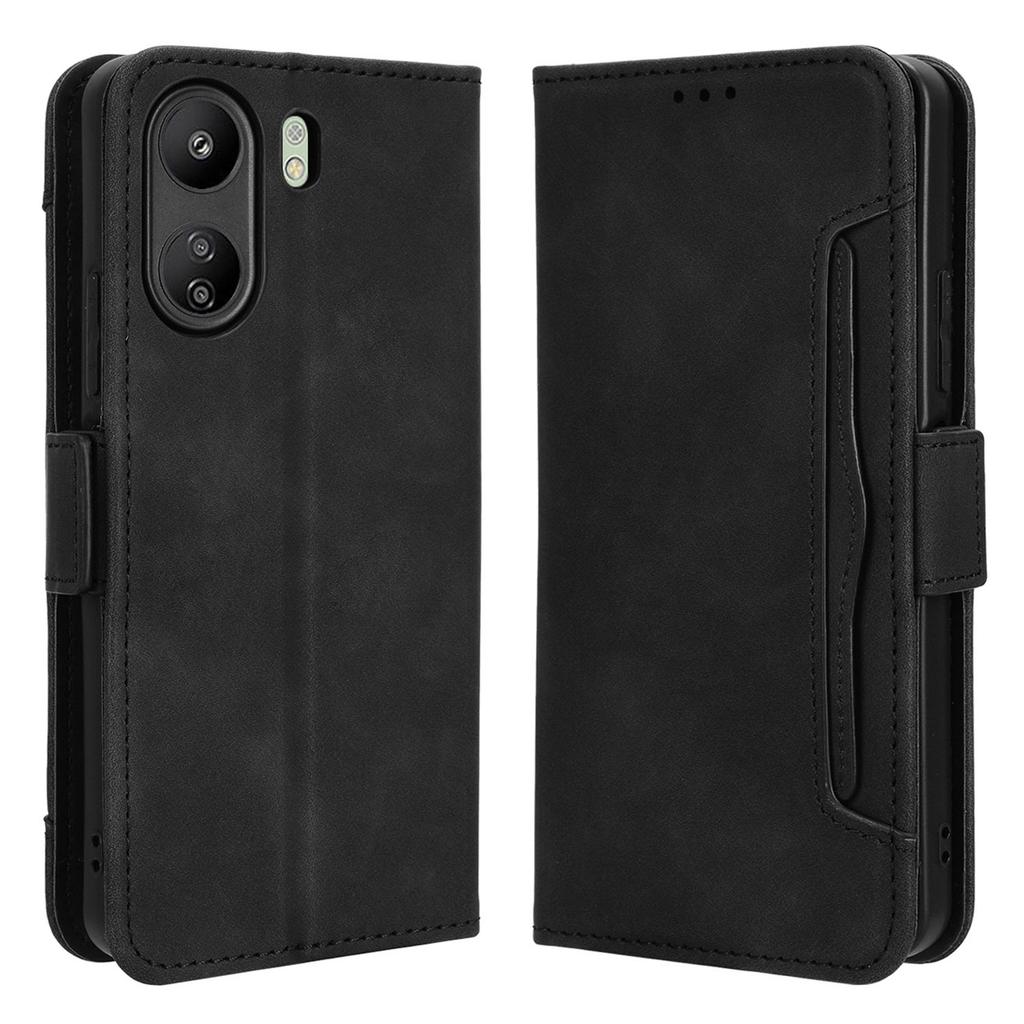 For Xiaomi Redmi 13C/Poco C65 4G Case Multiple Card Holder Leather Stand Cover