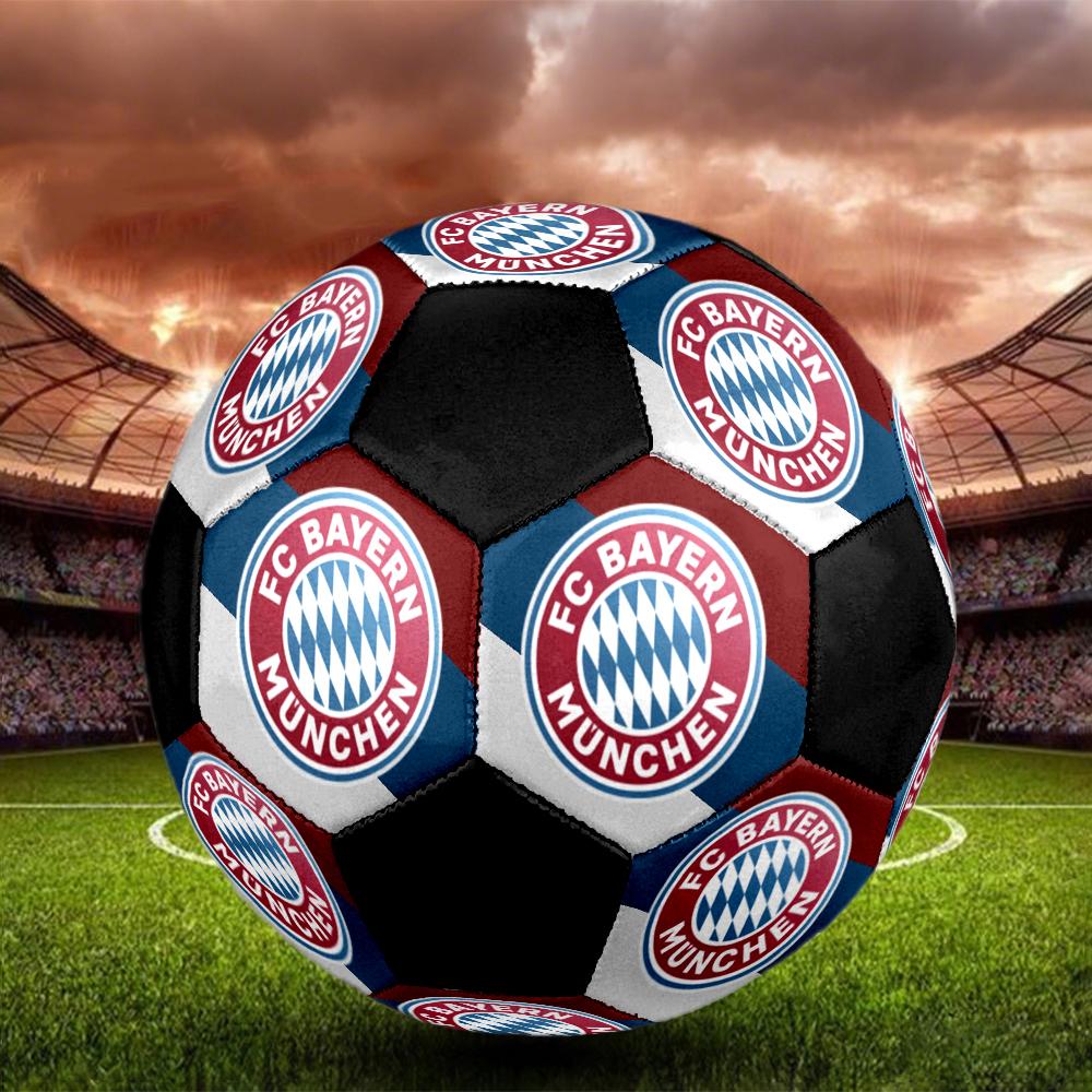 FC Bayern Munich Indoor Soccer Ball Colorful Machine Stitched PVC Size 5 Team Training Competition Ready Durable High-Bounce Cool Sports Gift