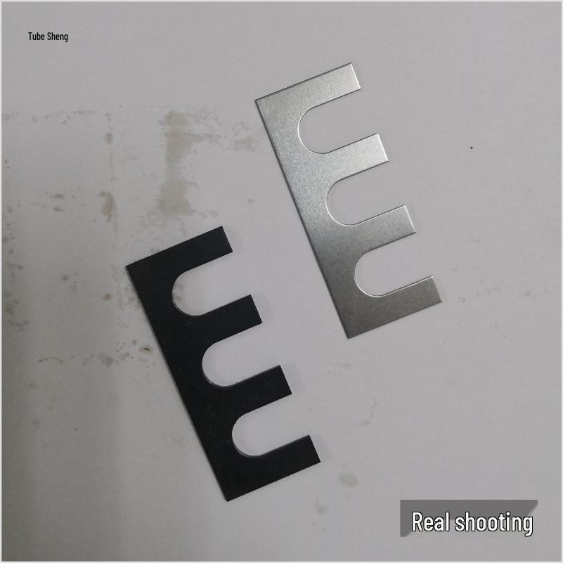 Type E Blackened Flat Shim for 3-Hole Welding Fixture Adjustment and Inspection