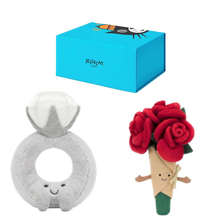 

JELLYCAT Heartbeat Flower Language Box Dolls Plush Doll 20cm/30cm Height