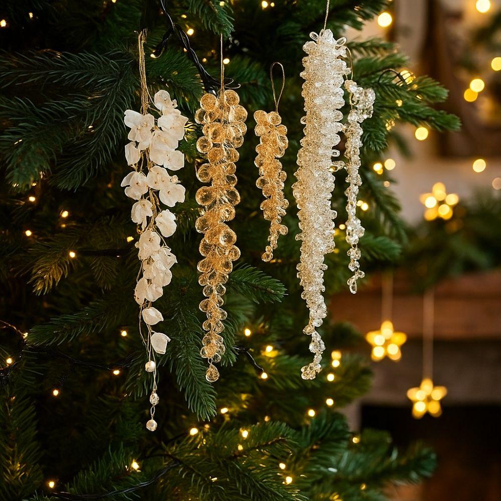 Realistic Christmas Icicle Pendant Grape Xmas Tree Ornament  Wedding Party