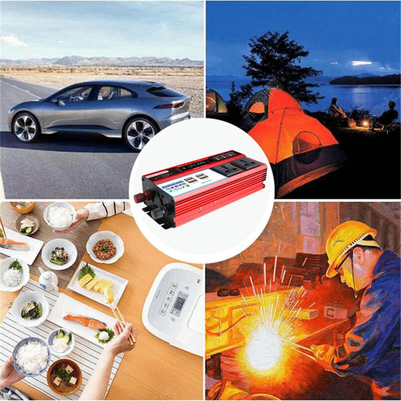 12000W Power Inverter Car Inverter Modified Sine Wave Solar Power DC24V To AC220V Voltage Transformer Adapter Charging Converter