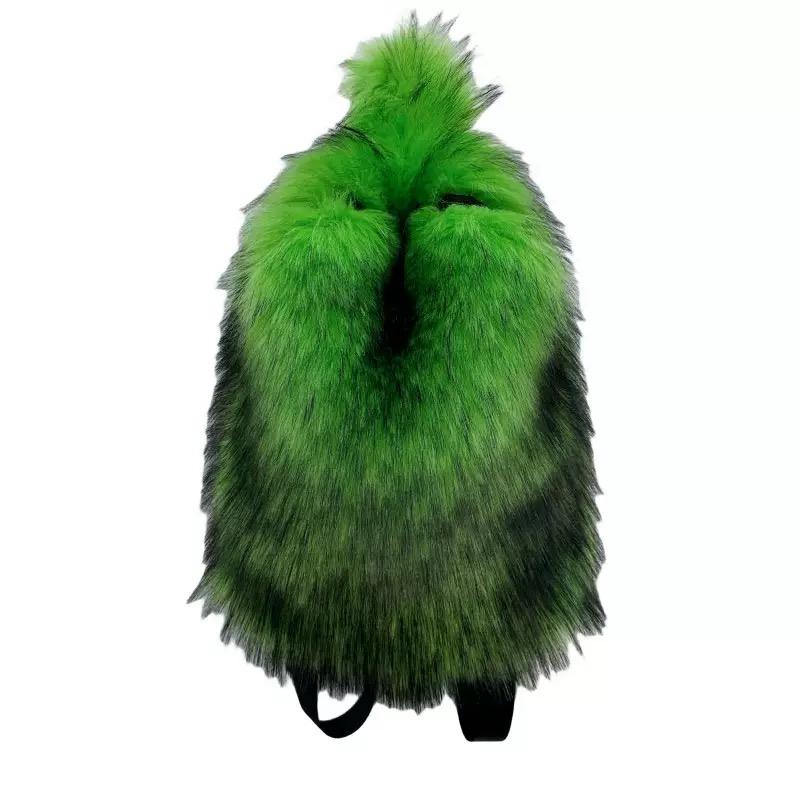 2026 NEW FASHION Y2K Faux Fur FOR Women Backpack Solid Soft Fleece Knapsack Harajuku Style Winter Ladies Bag