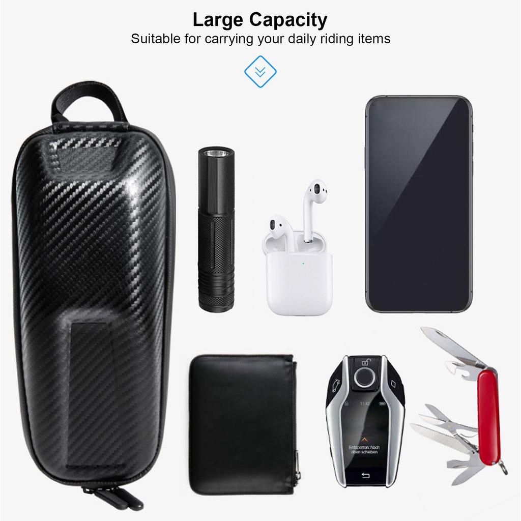 Bike Frame Bag Storage Pouch Waterproof PU EVA Hard Shell Multi Layer Large Capacity Bike Accessories