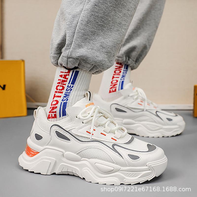 

Dad women s shoes spring and summer new breathable platform versatile sports shoes female tide student casual shoes 41 бежевий