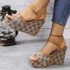 Mode 2024 Nouvelles Chaussures pour Femmes Chaussures de Mode Pantoufles Décontractées Été Imprimé Vintage Pantoufles à Bout Ouvert Légères et Confortables
