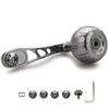 HEIGHTEN Baitcasting Reel Handle Arch Gear Series Handle 38mm Knob Gunmetal HT24703 65/75mm