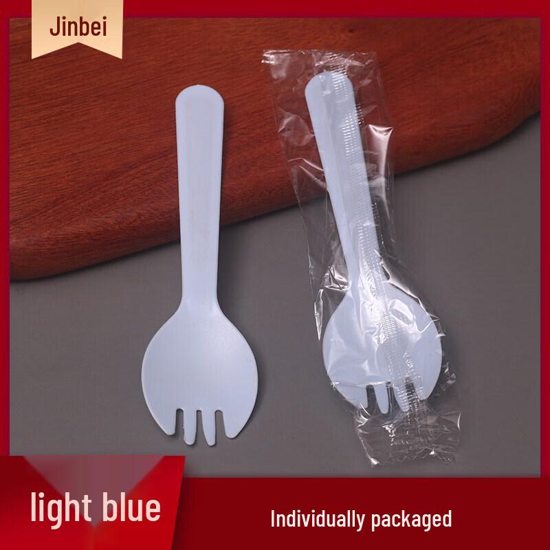 Individually Wrapped Disposable Plastic Dessert Forks & Spoons