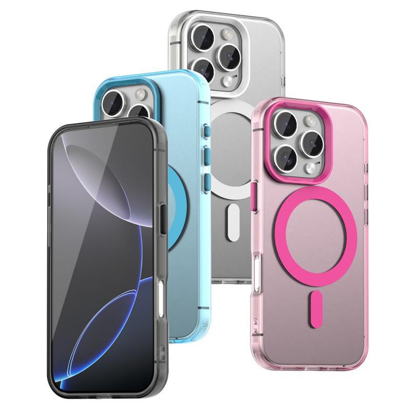 Suitable Apple IPhone 16pm Phone Case Candy Magnetic Suction 17 ProMax Skin Feel Matte Translucent Protection