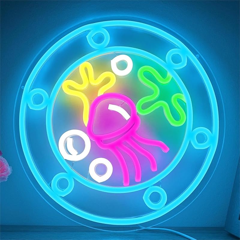 UFO Neon Sign for Wall Decor Alien Spaceship Mountain Neon Sign Dimmable Moon LED Neon Light Signs Light Up Sign for Bedroom Kids Space Game Room