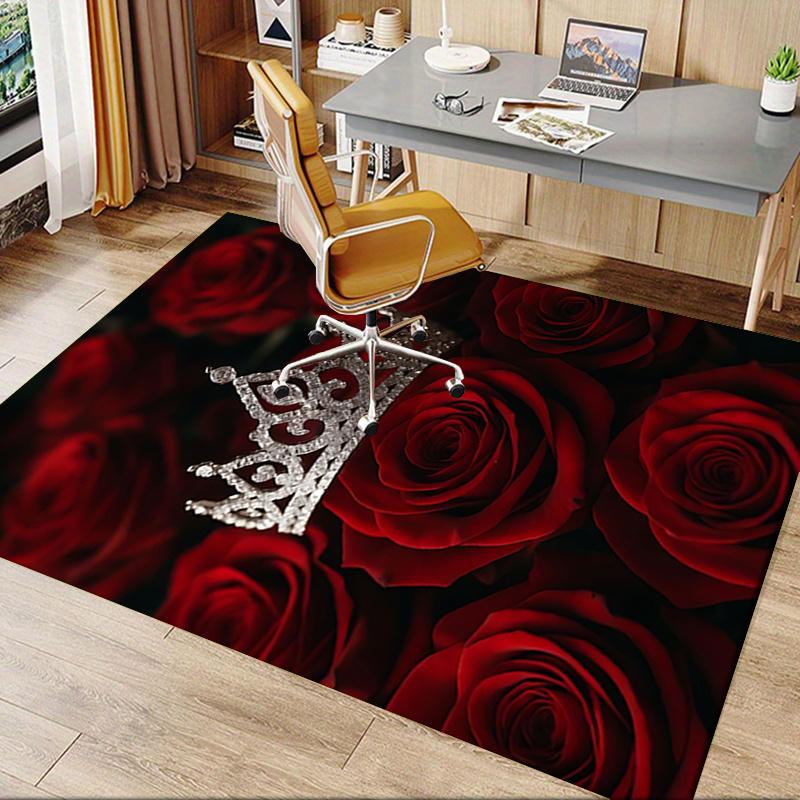 Chic Royal Tiara Chair Mat: Office Carpet for Your Home Decor Perfect Gift for Any Room