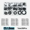 CS1.0-4.0mm Rubber O Ring High Quality Sealing Washer Balck NBR O-ring Plumbing Gasket Car Air Condition Oil Resistant Oring Kit