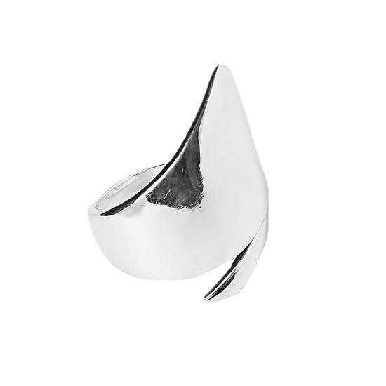 Korean Retro Geometric 925 Silver Plated Open Ring for Women
