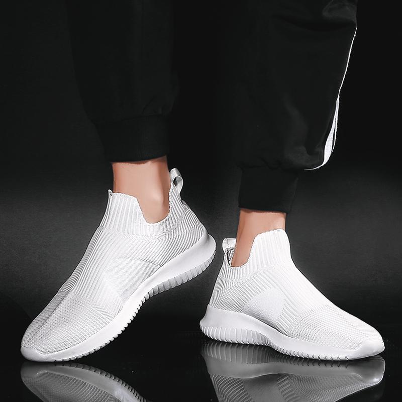 New men's shoes a slip-on ultra-light breathable plus size 46 flying woven socks shoes comfortable sports shoes for students