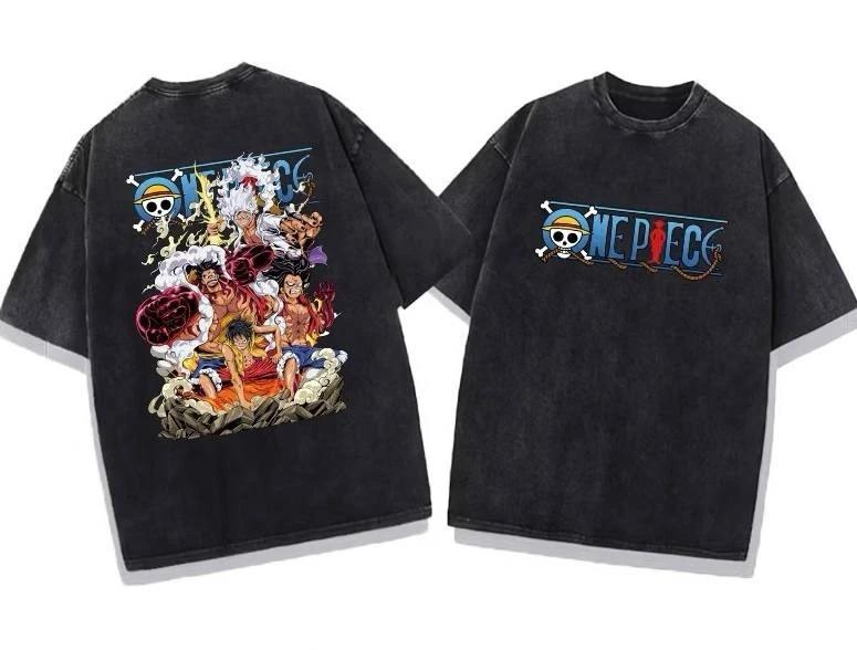 

Y2K Vintage Oversized One Piece Anime Men T-Shirt Streetwear 4XL