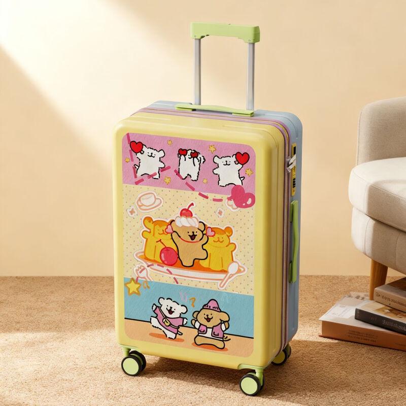Chic Dopamine Color-Block Luggage