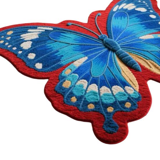 Motýlí podložka na podlahu Absorpční koupelnová podložka Protiskluzový dekorativní motýlí kobereček do sprchy, ložnice, obývacího pokoje, na balkon, ke vchodu