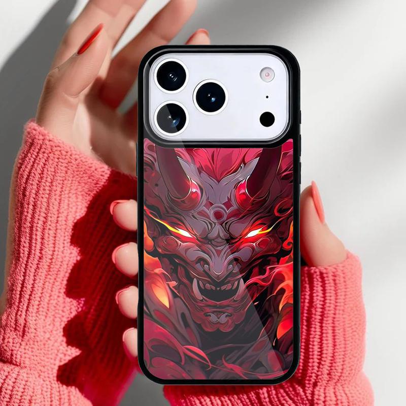 Oni Hannya Dämonenmaske Handyhülle für iPhone 17 Air 16e 15 14 13 Pro Max Rückabdeckung für 12 11 Pro Hülle