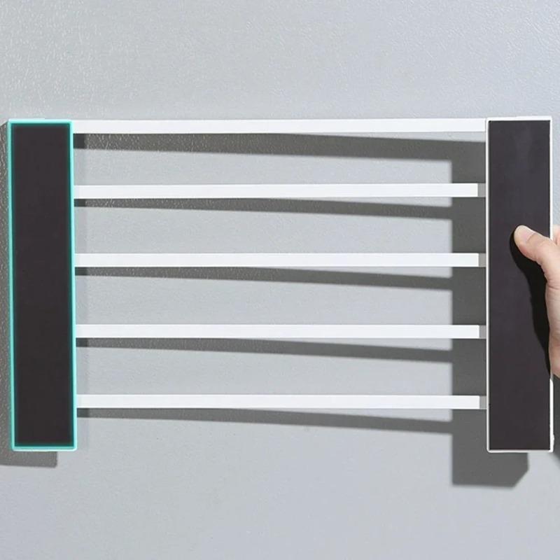 Magnetic Attraction Storage Rack Japanese-style Folding Clothes Towels Hangers and Storage Rack for Home Use Saving Space