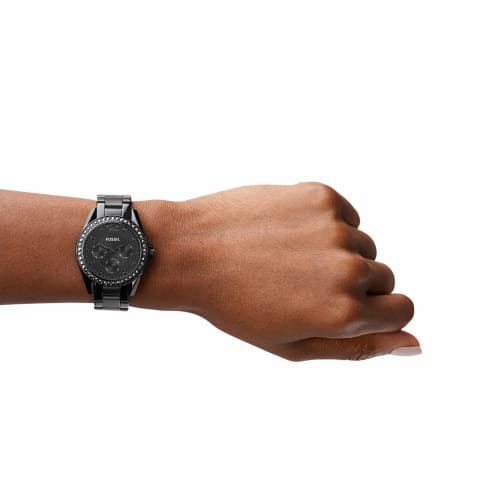 RILEY Multifunction Black Stainless Steel Watch