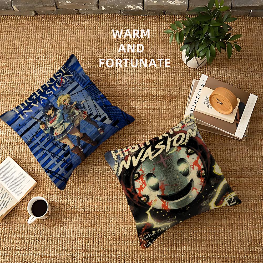 High-Rise Invasion Maple Design Cushion Cover Happy Autumn Harvest Decor Holiday Decorati Pillow Cover