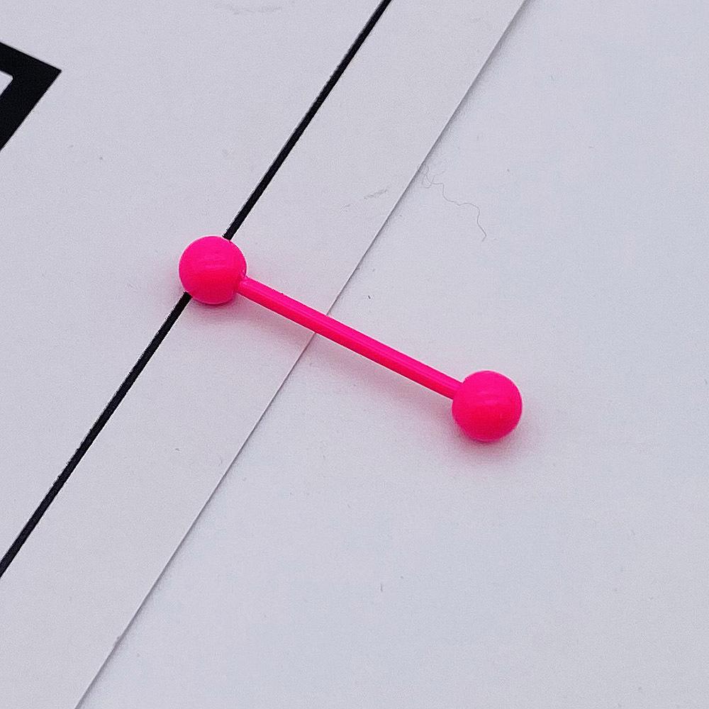 Stainless Steel Tongue & Nipple Ring with 10 Colors, Popular European & American Cartilage Piercing Jewelry