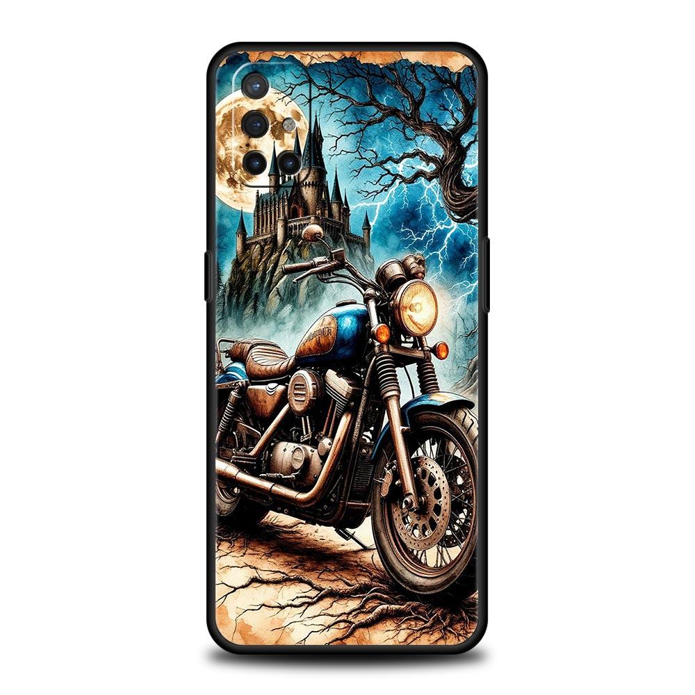 Phone Case For Oneplus 13R 13 12 10T 11 R10 Nord N100 N200 N10 9 9R CE 2 3 Z Pro Lite Soft TPU Colors Vintage Motorcycle Painted